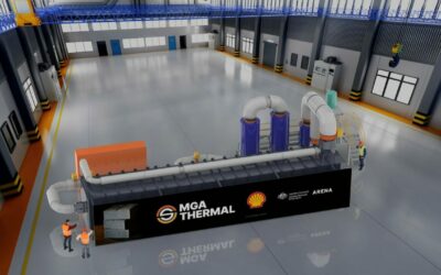 A rendering of the 5MWh demonstration plant in Hunter Valley, New South Wales. Image: MGA Thermal