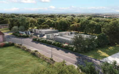 A render of a battery storage project by Masdar Arlington Energy