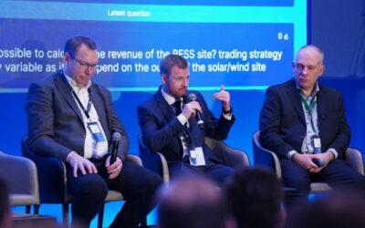 Panelists on the Maximising Returns from Solar and Co-located Storage Projects session on Day 2 of Solar Finance & Investment Europe (SFIE) 2024. Image: Solar Media.