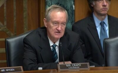 Idaho Senator Mike Crapo said last week that the bill's priority should be in enacting 2017 tax cuts in a video posted to YouTube. Image: Senator Mike Crapo via YouTube (screenshot).