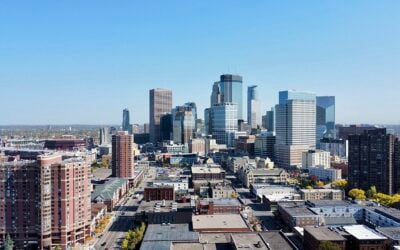Minneapolis skyline in Minnesota, US, pictured in 2024. Image: wikimedia user b.spor88 (public domain).