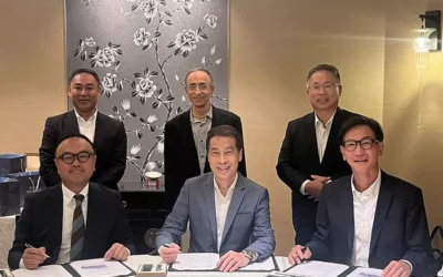 Mitsubishi Power APAC Jurong PacificLight Representatives of PacificLight, Mitsubishi Power APAC and Jurong Engineering sign the EPC contract. Image: Mitsubishi Power Asia-Pacific