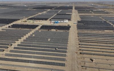 NTPC's recently inaugurated Khavda-I solar PV plant in Gujarat, India. Image: NTPC Ltd via X.