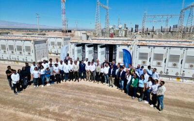 Aerial View of ContourGlobal's Quillagua solar-plus-storage plant, the 'largest' of its kind in Latin America