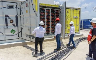BESS enclosure at an On.Energy system integration project for an airport in Latin America. Image: On.Energy
