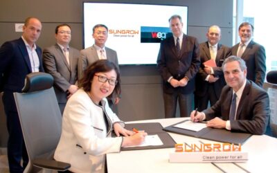 Sungrow and WEG-4 signing the agreement. Image: Sungrow.