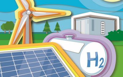 The cover story of PV Tech Power 32 explores how solar projects are being connected to other technologies. Image: Planet Illustration for PV Tech.