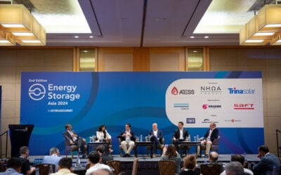 ArkTerra Partners' Pavina Adunratanasee (second left) participating in a discussion at Energy Storage Summit Asia 2024. Image: Solar Media