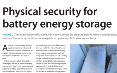 Physical security for battery energy storage
