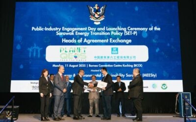 The Founder Group announcement follows the August signing of agreements between developer Planet QEOS and five partners (pictured). Image; Planet QEOS via LinkedIn