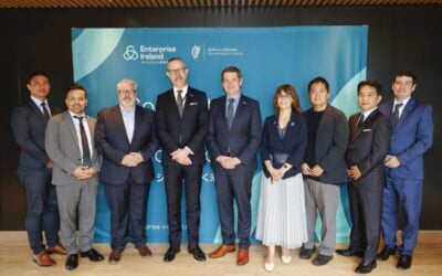 Port Inc. and GridBeyond representatives with Ireland's Minister for Enterprise, Tourism and Employment, Peter Burke, in Tokyo this week. Image: Port Inc.