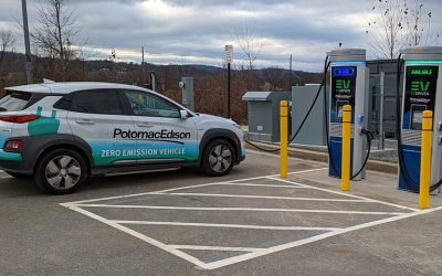 Potomac Edison EV chargers at the project site. Image: Potomac Edison.