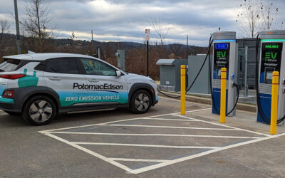 Potomac Edison EV chargers at the project site. Image: Potomac Edison.