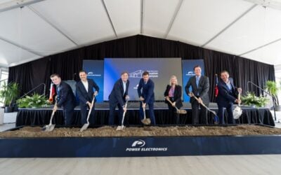 Power Electronics hosted a ceremony to mark the start of construction at the factory in Houston, Texas. Image: Power Electronics