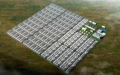 Rendering of a 1GW/6GWh BESS project currently under construction by PowerChina in Ulanqb, Inner Mongolia. The region has become one China's leaders for long-duration BESS projects. Image: PowerChina