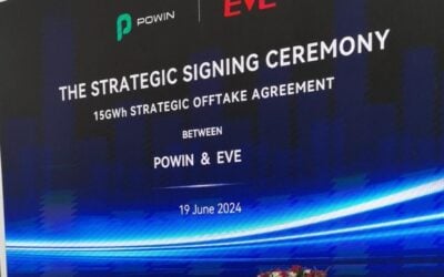 A ceremony was held to mark the signing of the strategic offtake deal at ees Europe in Munich, Germany. Image: Cameron Murray / Solar Media