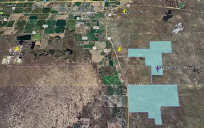 Planned location and layout of Roadrunner Energy Farm as shown on RAI Energy's dedicated project website. Image: RAI Energy