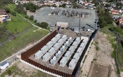 One of the four microgrids, at Paradise, San Diego which helps back up power supplies to local facilities including two fire stations and a police department. Image: Screenshot from SDG&E video of the project.