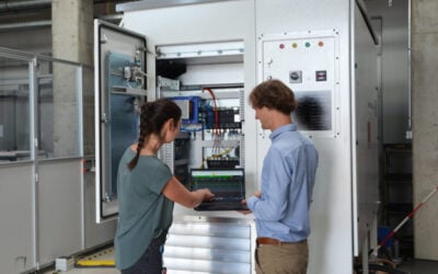 Researchers at Fraunhofer ISE test a grid-forming inverter ahead of its deployment at Germany's first large-scale grid-forming project which went online in October 2025. Image: Fraunhofer ISE