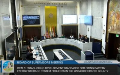 The San Diego County Board of Supervisors meeting, held on 17 July 2024. Image: San Diego County BOS via YouTube.
