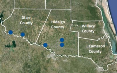 Locations of five BESS projects included in the Project Rio Grande portfolio being represented by Fractal Advisory