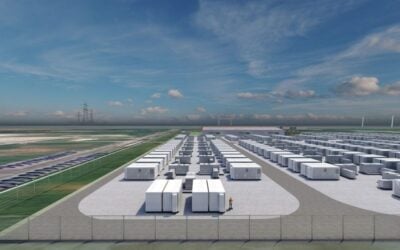 A render of Vattenfall's planned 700MWh BESS in Germany. Image: Vattenfall.