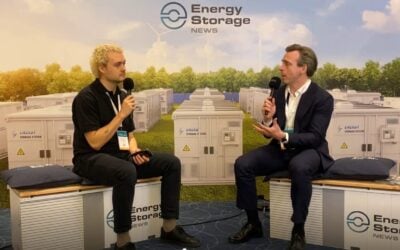 Energy-Storage.news' Cameron Murray in conversation with BW ESS' Erik Stromso at the Energy Storage Summit 2026