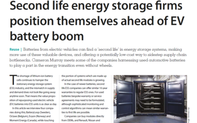 Second life energy storage firms position themselves ahead of EV battery boom