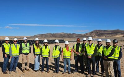 NextEra team members at the Sky Ranch I project. Image: NextEra Energy Resources CEO and president Rebecca Kujawa via LinkedIn