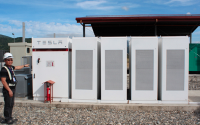 Tesla CEO Elon Musk has said he expects stationary storage to become more commonly based on LFP chemistry, than the NMC which was more typical in projects a few years ago, such as this system in the Philippines. Image: Solar Philippines.