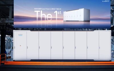 Sungrow's PowerTitan 3.0, showcased at this year's SNEC trade show in Shanghai, China. Image: Carrie Xiao / Solar Media