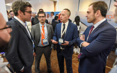 Sungrow executives, including Europe ESS director James Li (second from left) at last week's Energy Storage Summit EU in London china chinese