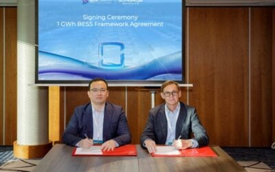 Sungrow and Delta executives marking the deal. Image: Sungrow.