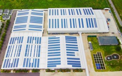 Commercial rooftop solar installation in Vietnam, which has plenty of solar PV, but very little energy storage. Image: Sungrow