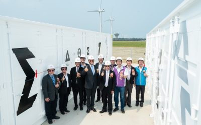 TCC, together with another subsidiary, TCC Green Energy, inaugurated Taiwan's first large-scale energy storage system for frequency regulation, in late March 2021. Image: TCC.