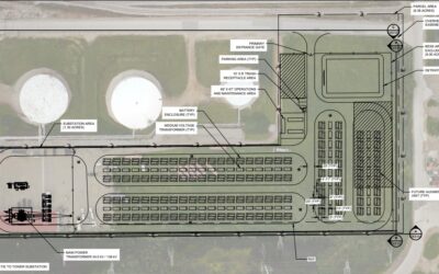 Proposed layout of the Tern Energy Storage project site on industrially zoned land in the Green Bay metropolitan area. Image: Tern Energy Storage permitting application.