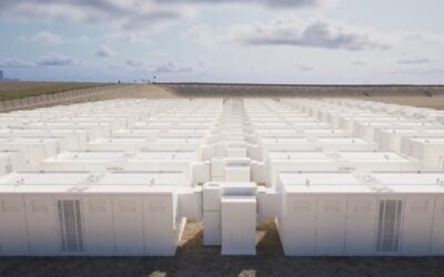 Screenshot of promotional video for Tesla's 20MWh Megablock, as posted by the company to Musk's social media site X. Image: Tesla via X.
