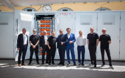Tesla Megapack is a large-scale lithium-ion battery energy storage system designed for utility and commercial applications. Image: NatPower.