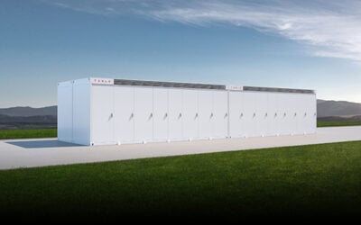 40 Tesla Megapack units will be used at the Bouldercombe site. Image: Tesla.