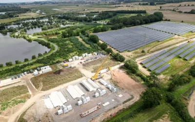 An image of the Tiln solar farm’s BESS. Image: Lightsource bp.