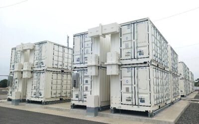 Close-up of the Toho Gas NAS battery project in Mie prefecture, Japan. Image: Toho Gas.