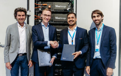 Trina Storage and Obton representatives celebrating the signing of the 35MWh Germany project deal. Image: Trina Storage