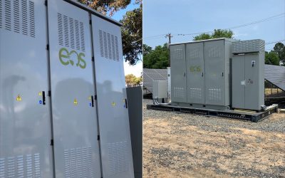 Eos battery storage equipment at Duke Energy's test facility. Image: Duke Energy.