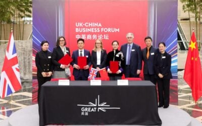 The CATL-Schroders Greencoat partnership agreement was sealed at the UK-China Business Forum. Image: UK Embassy to China.