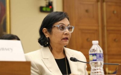 Dr. Judy Jeevarajan of ESRI at UL Research Institutes speaks at a 2024 congressional hearing on lithium-ion battery safety. Image: ESRI at ULRI