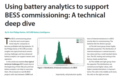 Using battery analytics to support BESS commissioning