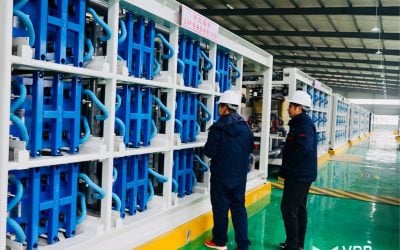 Flow battery demonstration plant in Hubei, China, where the world's biggest VRFB system, at 100MW/400MWh, went online recently. Image: VRB Energy.