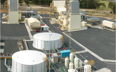 Alinta Energy's Wagerup power plant, where the battery storage project will be sited and connected to existing high voltage infrastructure. Image: Wikimedia user Steven Bradley.