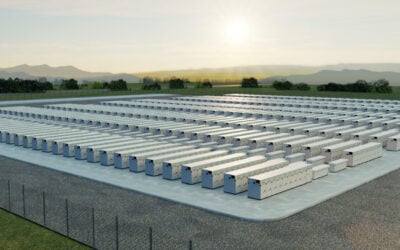 Rendering of the Waratah Super Battery, Powin's largest project to-date and claimed by some to be the largest single-phase BESS project in the world. China price energy density