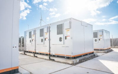 Wärtsilä is supplying battery storage to Peregrine's 150MW project under construction in Texas. Pictured are Wärtsilä BESS units at a customer site in Europe. Image: Wärtsilä Corporation
